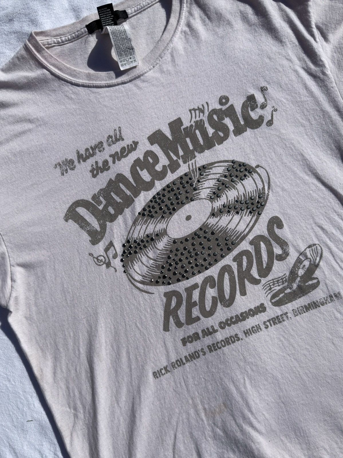 Band Tees × Designer Dance Music Records Graphic Stone Gem Studded Tee Size US M / EU 48-50 / 2 - 1 Thumbnail