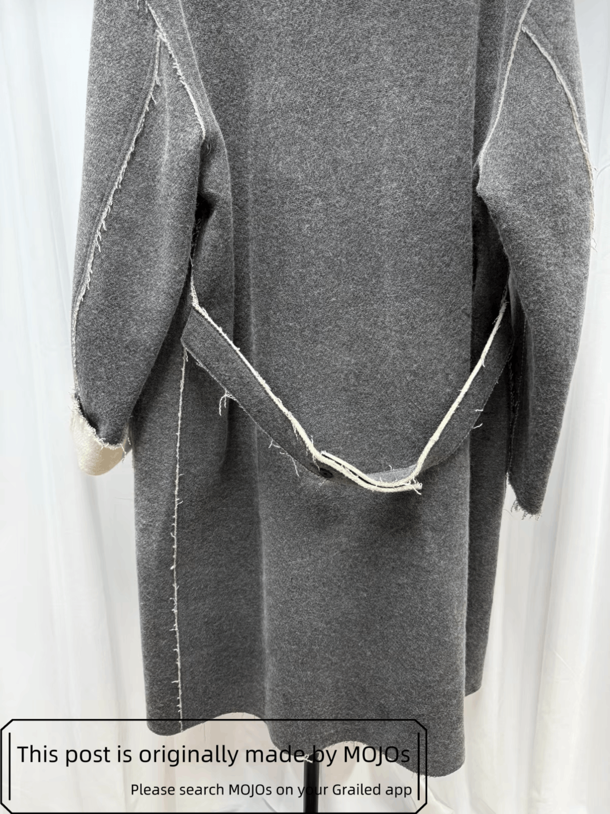 Yohji Yamamoto Yohji Yamamoto Distressed Edge Wool Coat mojos184616 Size US L / EU 52-54 / 3 - 9 Thumbnail