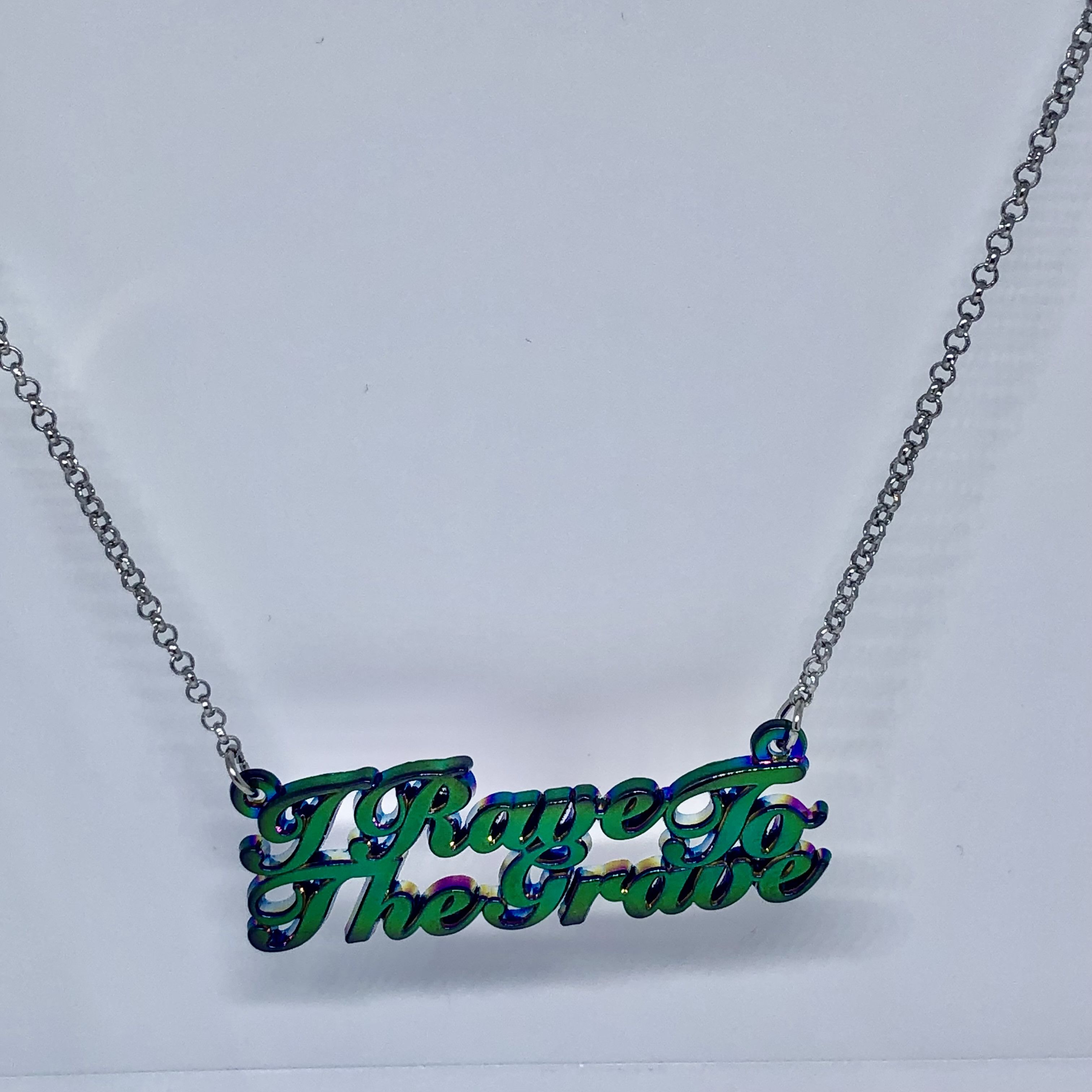 Other I Rave To The Grave Rainbow Pendant with chain Size ONE SIZE - 1 Thumbnail