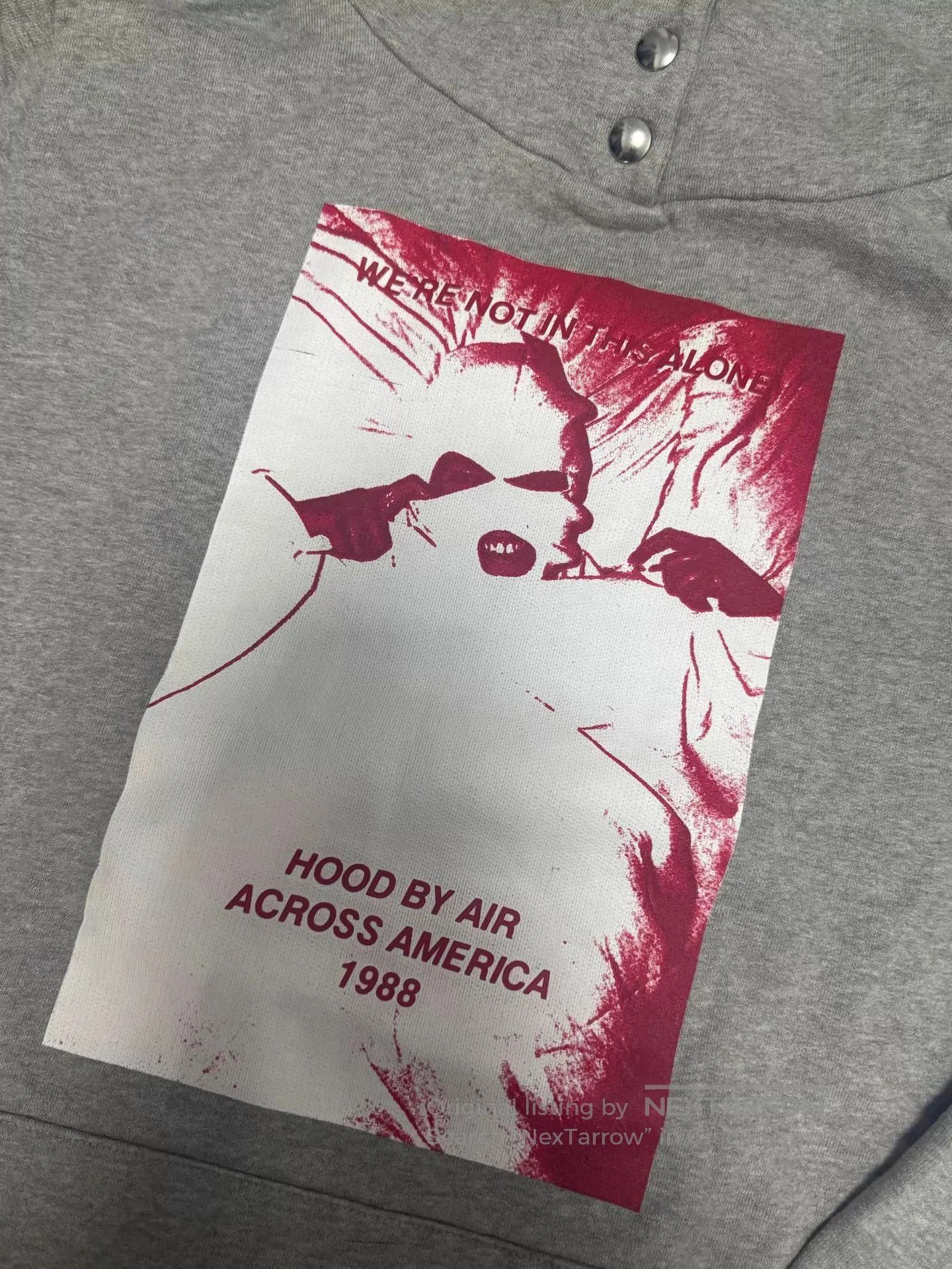 Hood By Air Gray Graphic Print Hoodie with Hood, Size M. Size US M / EU 48-50 / 2 - 3 Thumbnail