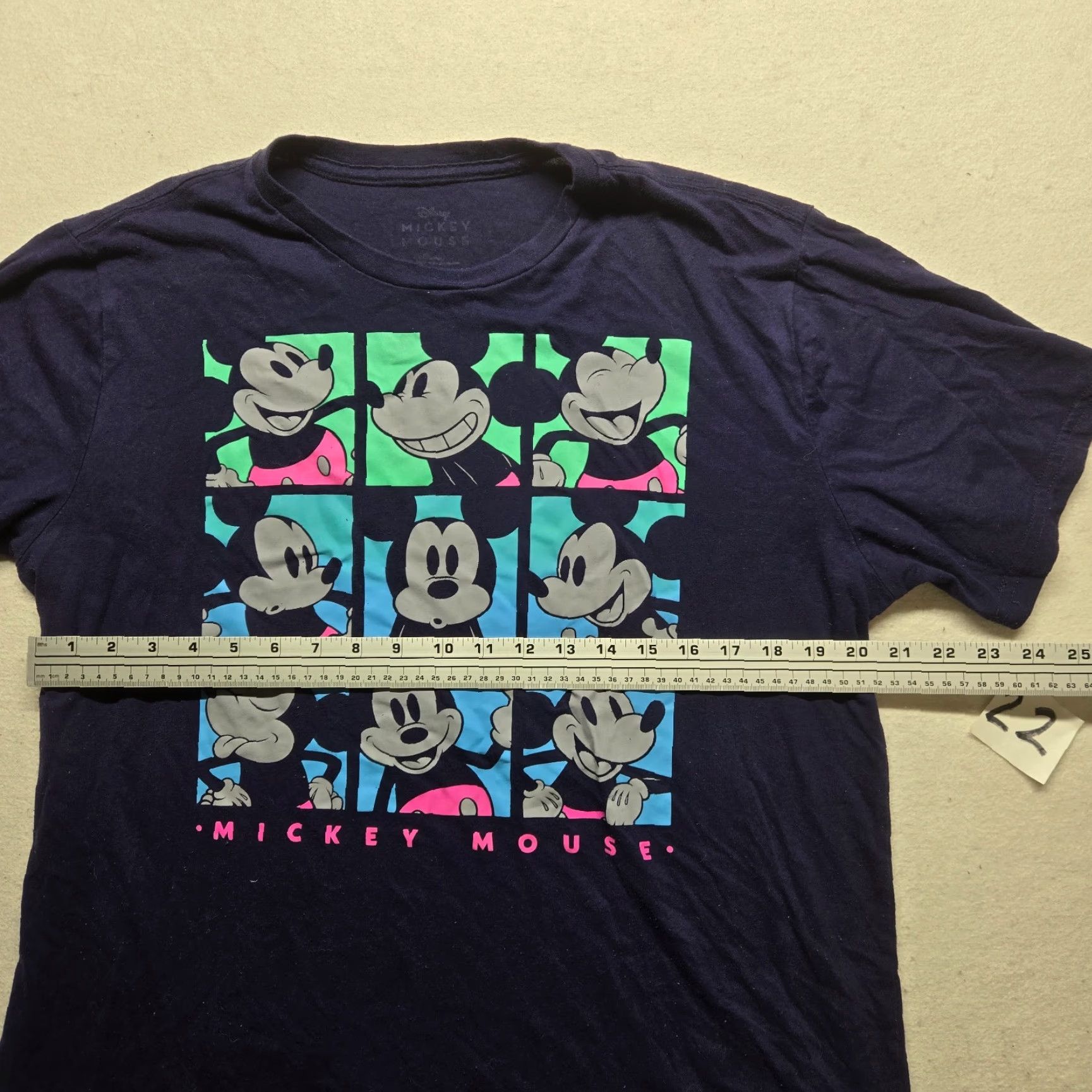 Disney Disney Mickey Mouse Classic Tee T-Shirt Adult Men's XL Blue Cotton Cartoon Graphic Print Shirt 90s Style Mens Size US XL / EU 56 / 4 - 4 Thumbnail