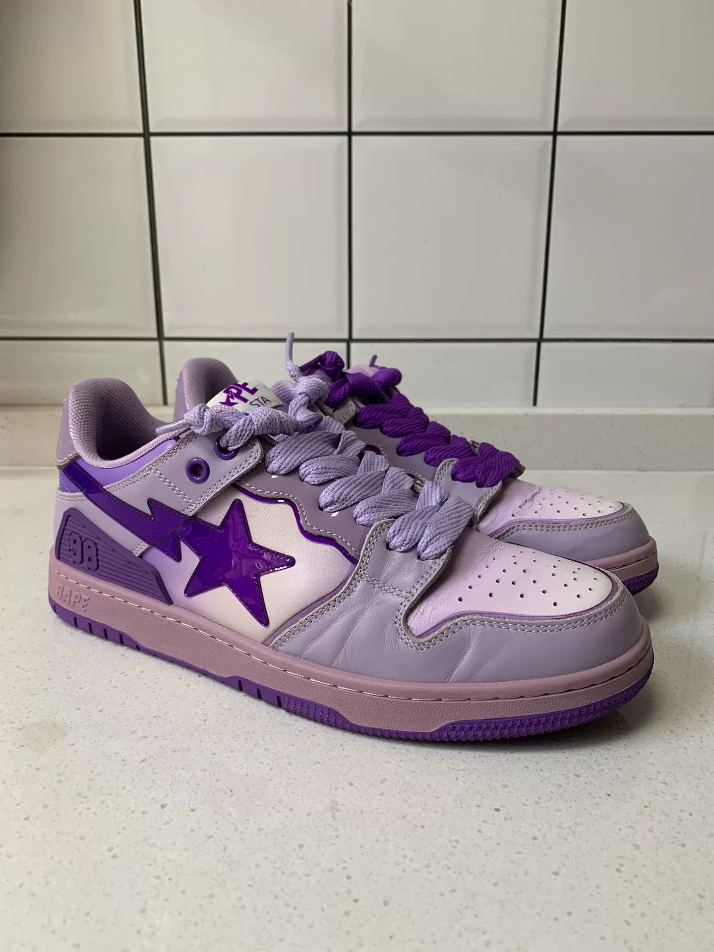 Bape BAPE SK8 STA Purple Gradient Sneakers Size US 8 / EU 41 - 1 Thumbnail