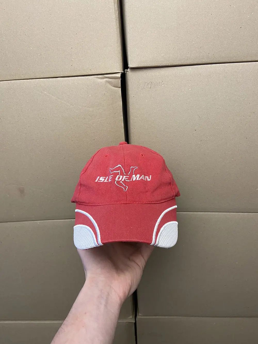 Japanese Brand VINTAGE ISLE OF MAN RACING CAP HAT Y2K MOTO JAPANESE SKAT F1 Size ONE SIZE - 6 Thumbnail