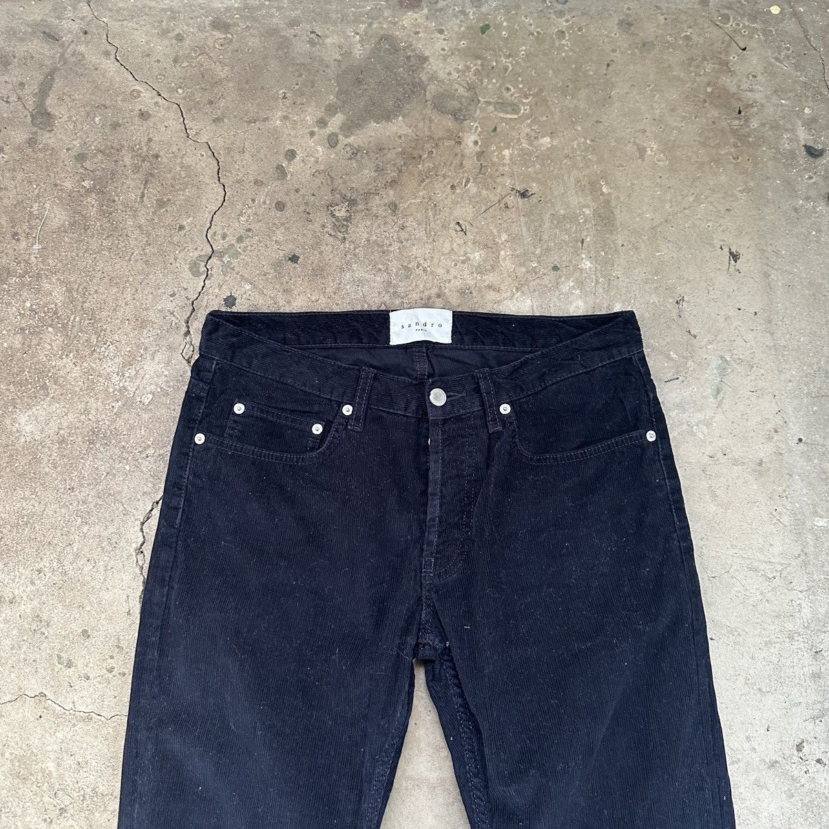 Sandro Sandro Paris Dark Navy droit Corduroy Pants Size US 32 / EU 48 - 2 Thumbnail