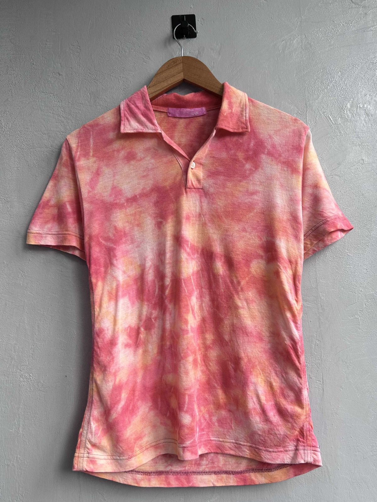 Comme des Garcons Junya Watanabe MAN Pink Tie-Dye Shirt Size US S / EU 44-46 / 1 - 1 Thumbnail