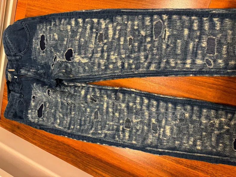 Givenchy Givenchy Size31 Distressed Destroyed Denim Pants Size US 31 - 2 Thumbnail