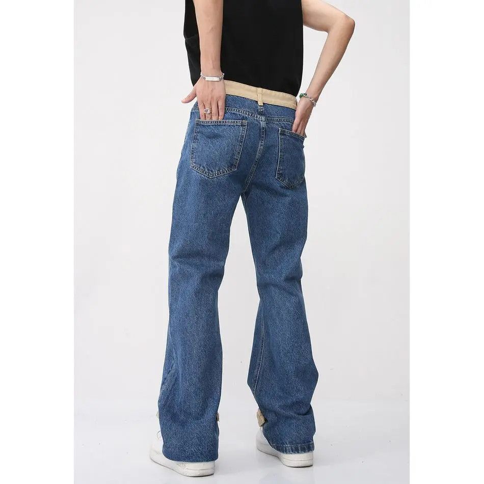 Japanese Brand Retro straight leg casual loose slightly flared jeans Size US 32 / EU 48 - 4 Thumbnail