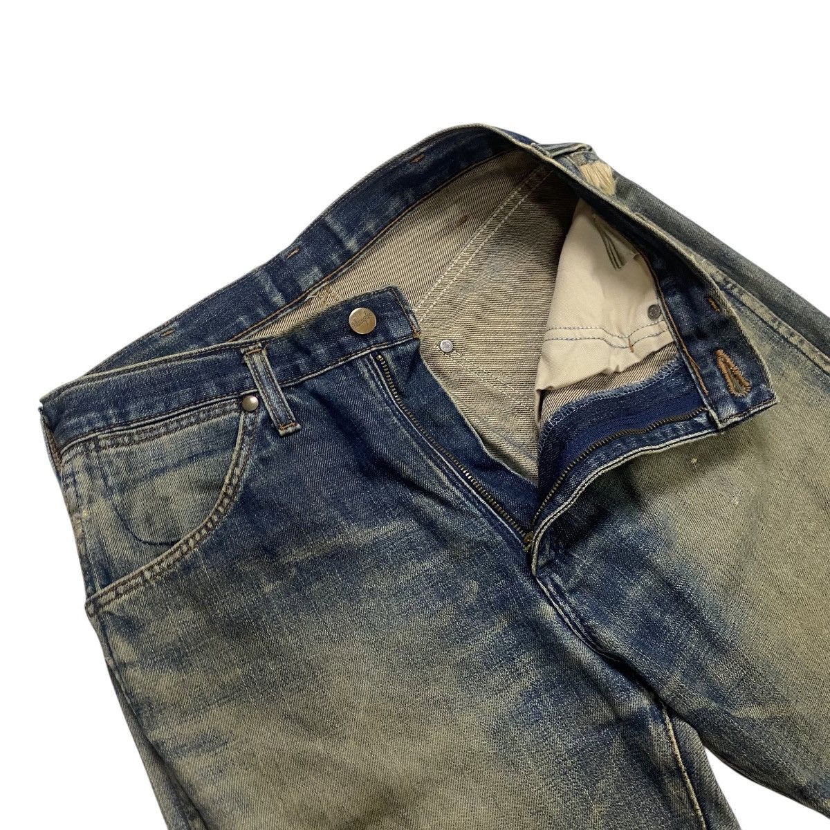 Vintage × Wrangler Wrangler distressed denim flare pant Size US 29 - 6 Thumbnail
