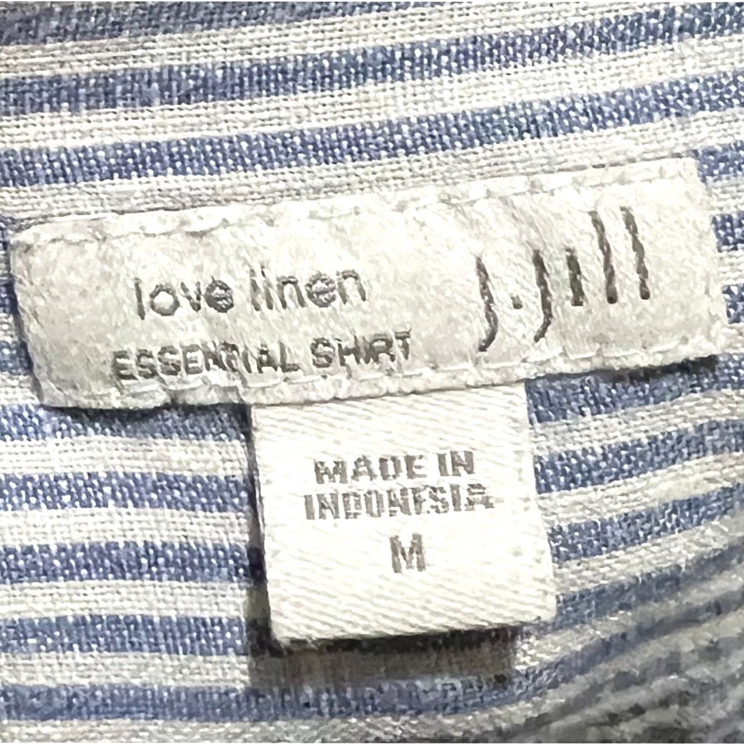 J. Jill J. Jill Blue Linen Cotton Button Up Shirt Medium Blue Relaxed Coastal Chic Shirt Womens M Blue Coastal Chic Button Up Shirt Size M / US 6-8 / IT 42-44 - 7 Thumbnail