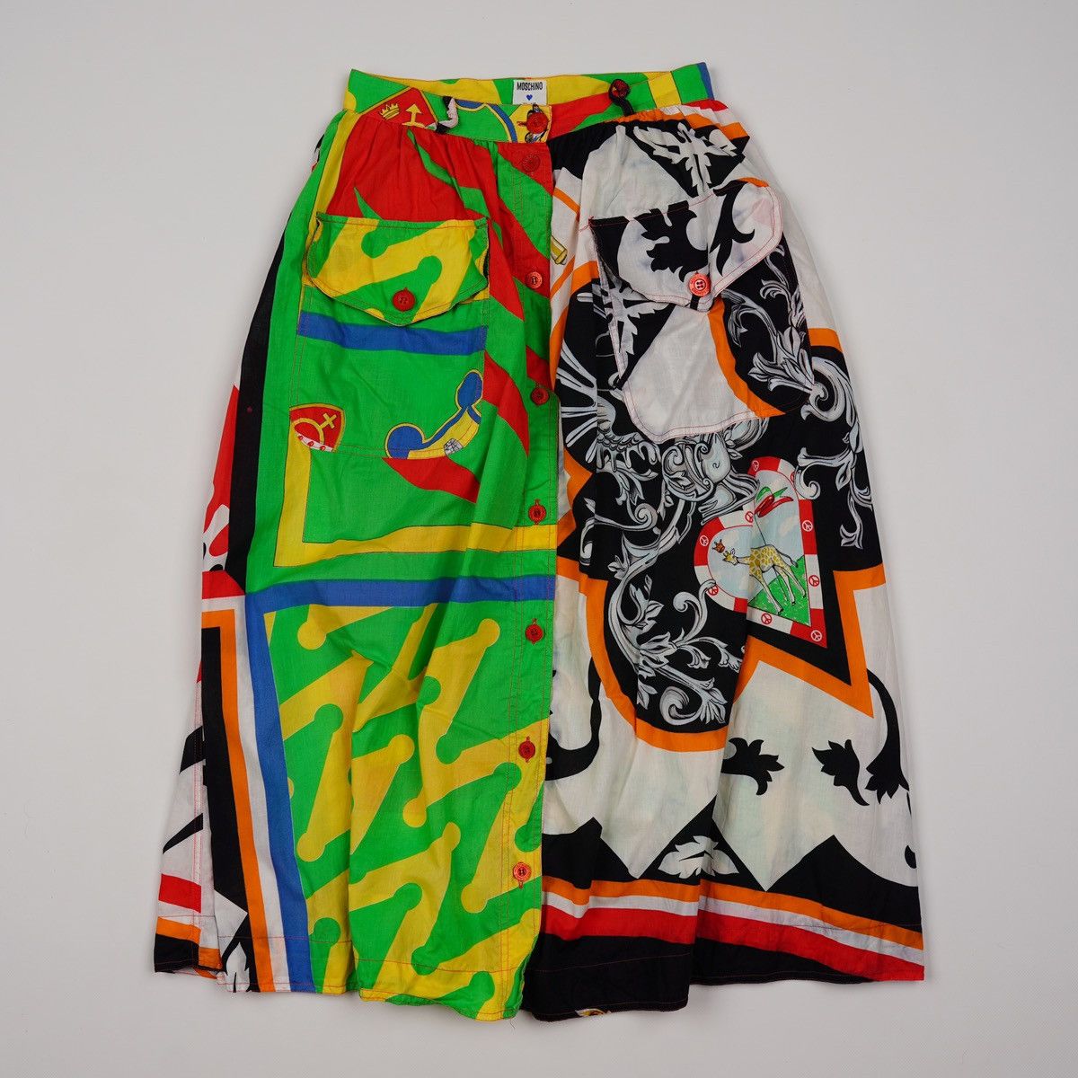 Moschino Moschino Jeans Vintage Full Printed Long Skirt Size 32" / US 10 / IT 46 - 1 Thumbnail