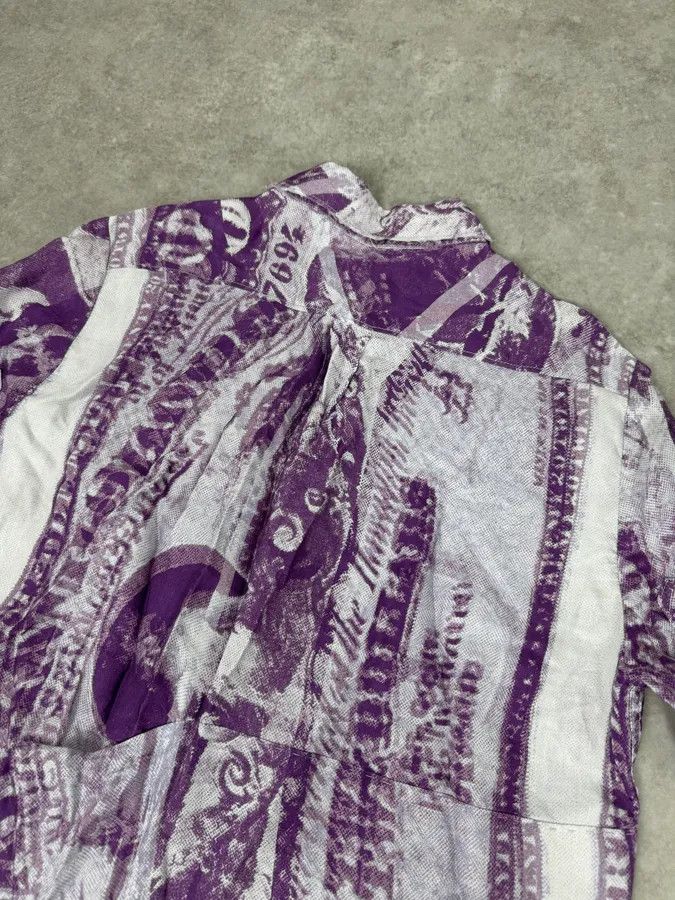 Acne Studios SS2013 Acne Studios Purple Dollar Short Sleeve Shirt Size US S / EU 44-46 / 1 - 6 Thumbnail
