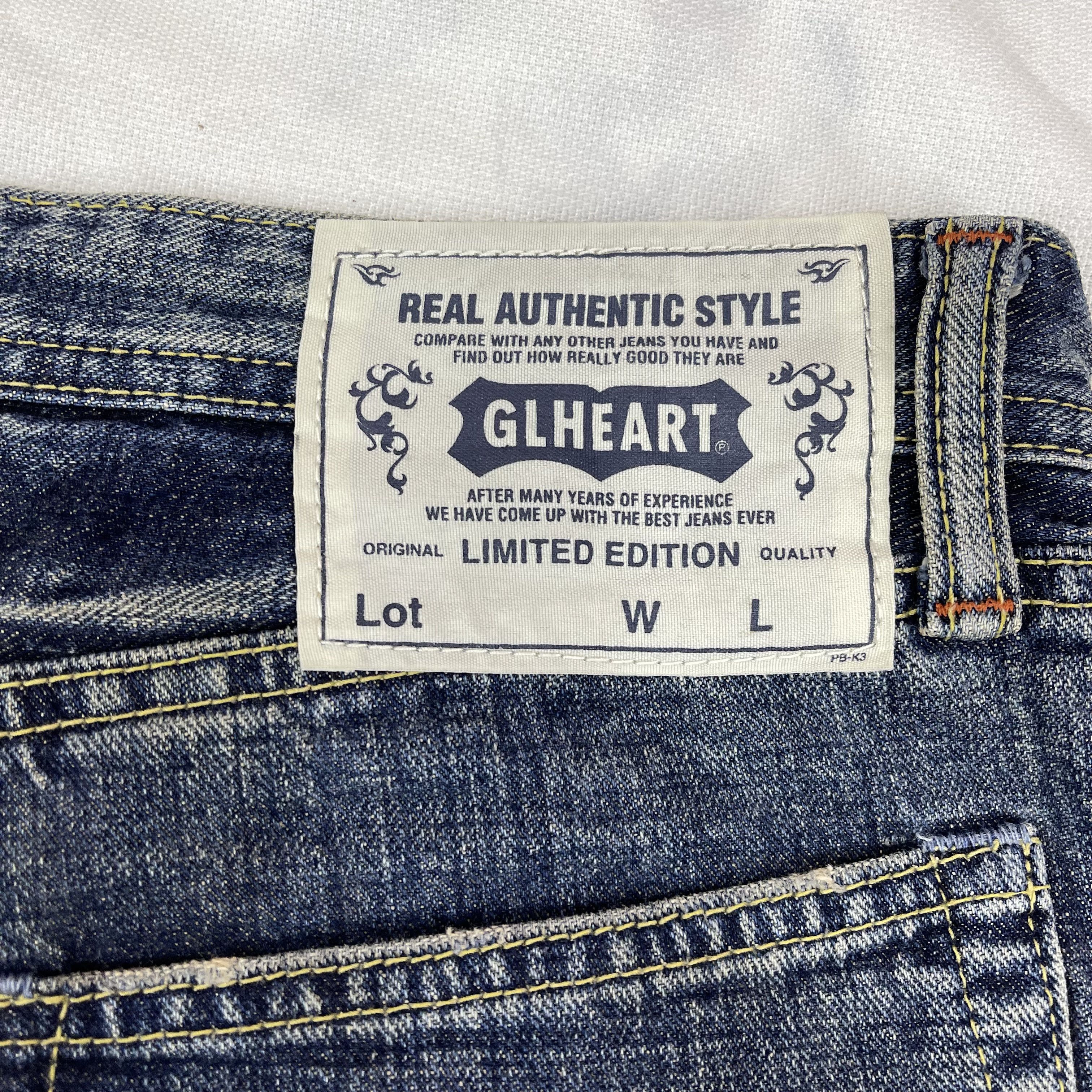 Japanese Brand GL HEART Paint Art Design Denim Jeans #1223/AQ Size US 33 - 15 Thumbnail