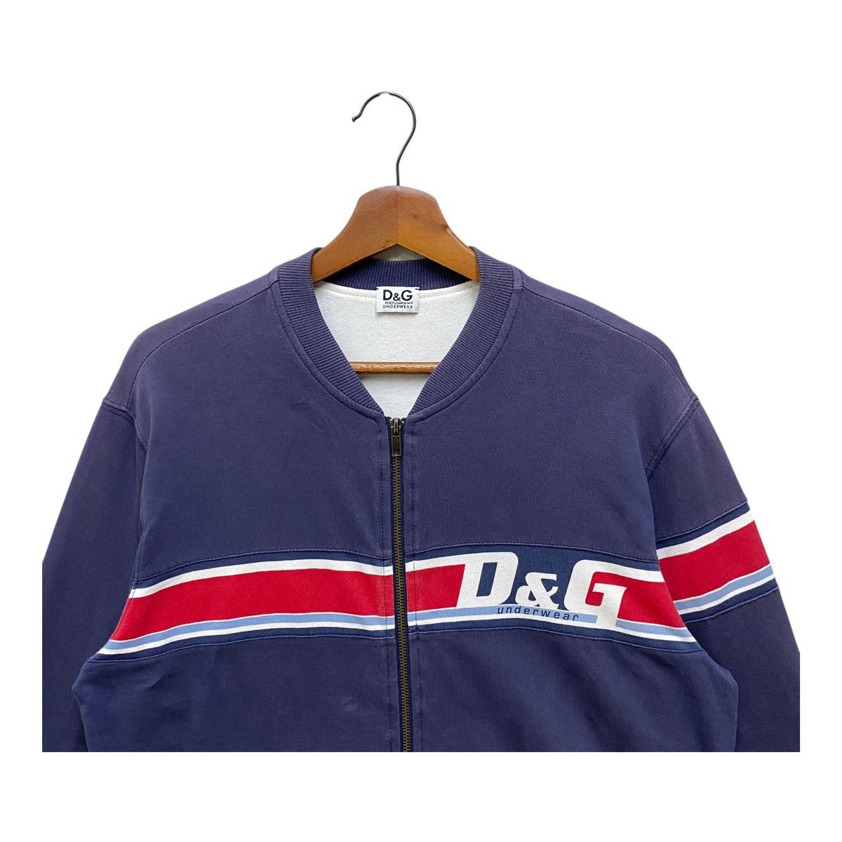 Dolce & Gabbana Vintage D&G Y2K Blue Cotton Track Jacket, Size XS (Fits M) Size US XS / EU 42 / 0 - 2 Thumbnail