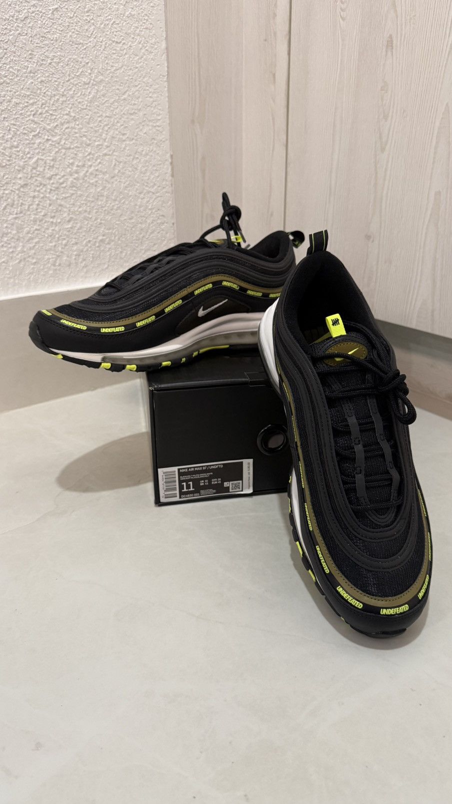 Nike × Undefeated Nike Air Max 97 x Undefeated Shoes Black/Volt Size 11 New Size US 11 / EU 44 - 9 Thumbnail