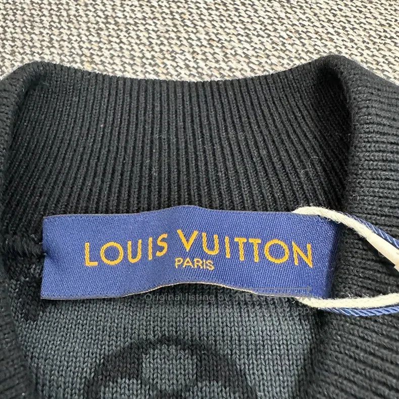 Louis Vuitton Louis Vuitton Black presbyopic full-print knit zip jacket Size US S / EU 44-46 / 1 - 3 Thumbnail