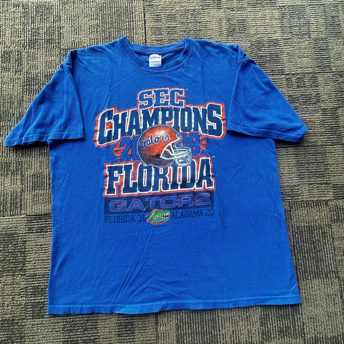 Vintage Vtg Florida Gators 2008 SEC Champs Blue Graphic T-shirt Size US XL / EU 56 / 4 - 1 Thumbnail