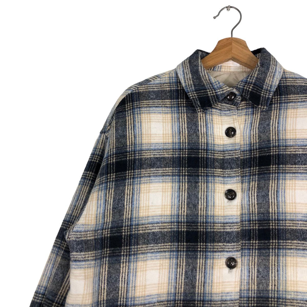Japanese Brand Vtg Wool Flannel Jacket Worker Lunacion Issey Miyake Tartan Size US L / EU 52-54 / 3 - 7 Thumbnail