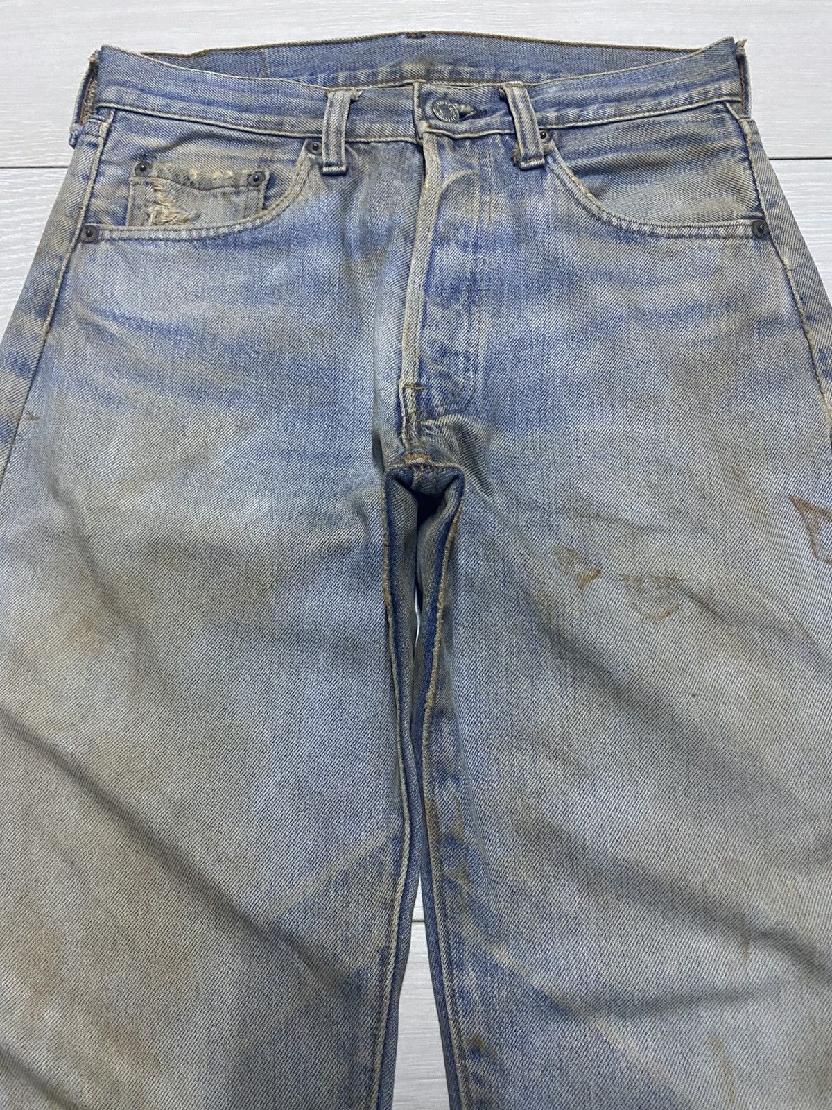 Levi's Levis 501 70s ButtonFly 6 Crazy Mud Wash Rusty Selvedge Size US 28 / EU 44 - 3 Thumbnail