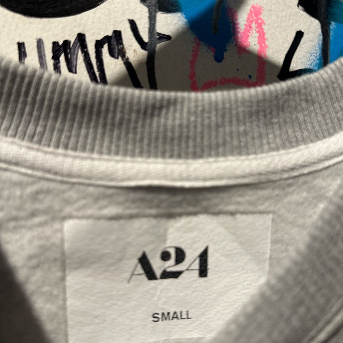A24 A24 grey patch crewneck Size US S / EU 44-46 / 1 - 4 Thumbnail