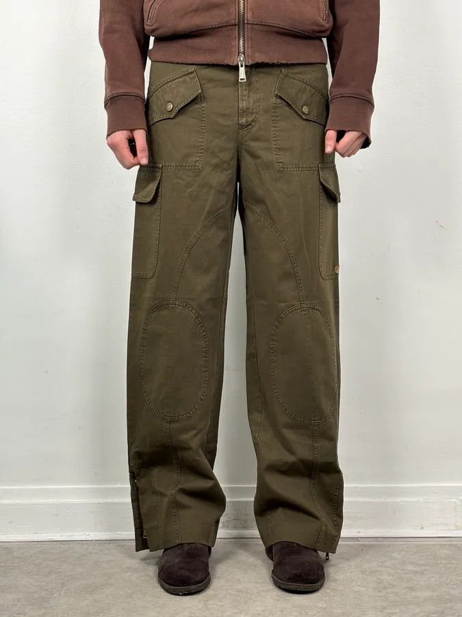 Dolce & Gabbana SS2003 Dolce & Gabbana Khaki Military Cargo Pants Size 28" / US 6 / IT 42 - 1 Thumbnail