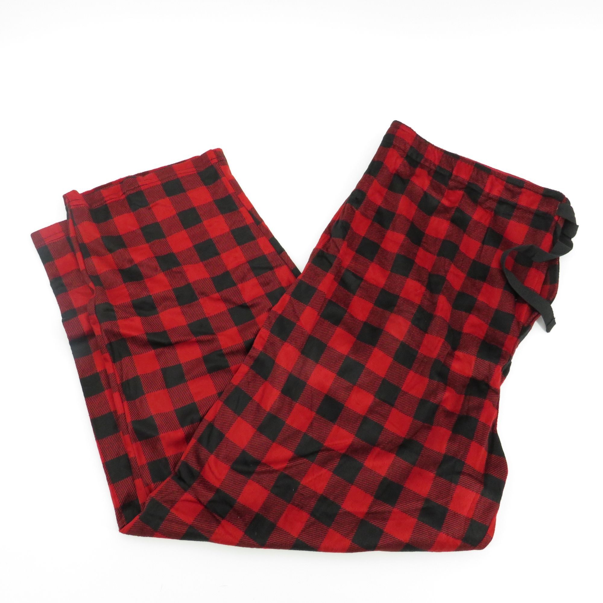 Other Members Mark XXL Red Black Plaid Pajama Pants Drawstring Wa Size US 41 - 1 Thumbnail