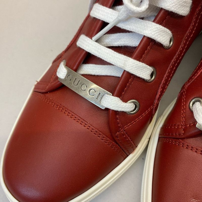 Gucci Gucci High-Top Sneakers in Red - Size US 7.5 / EU 40-41 - 9 Thumbnail