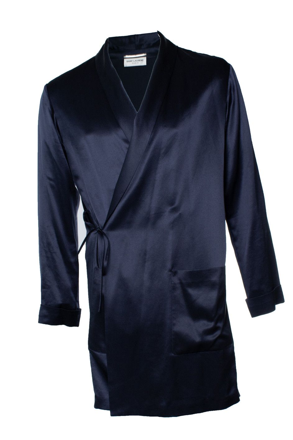 Saint Laurent Paris Saint Laurent, blue silk kimono 2022 Size US M / EU 48-50 / 2 - 1 Thumbnail
