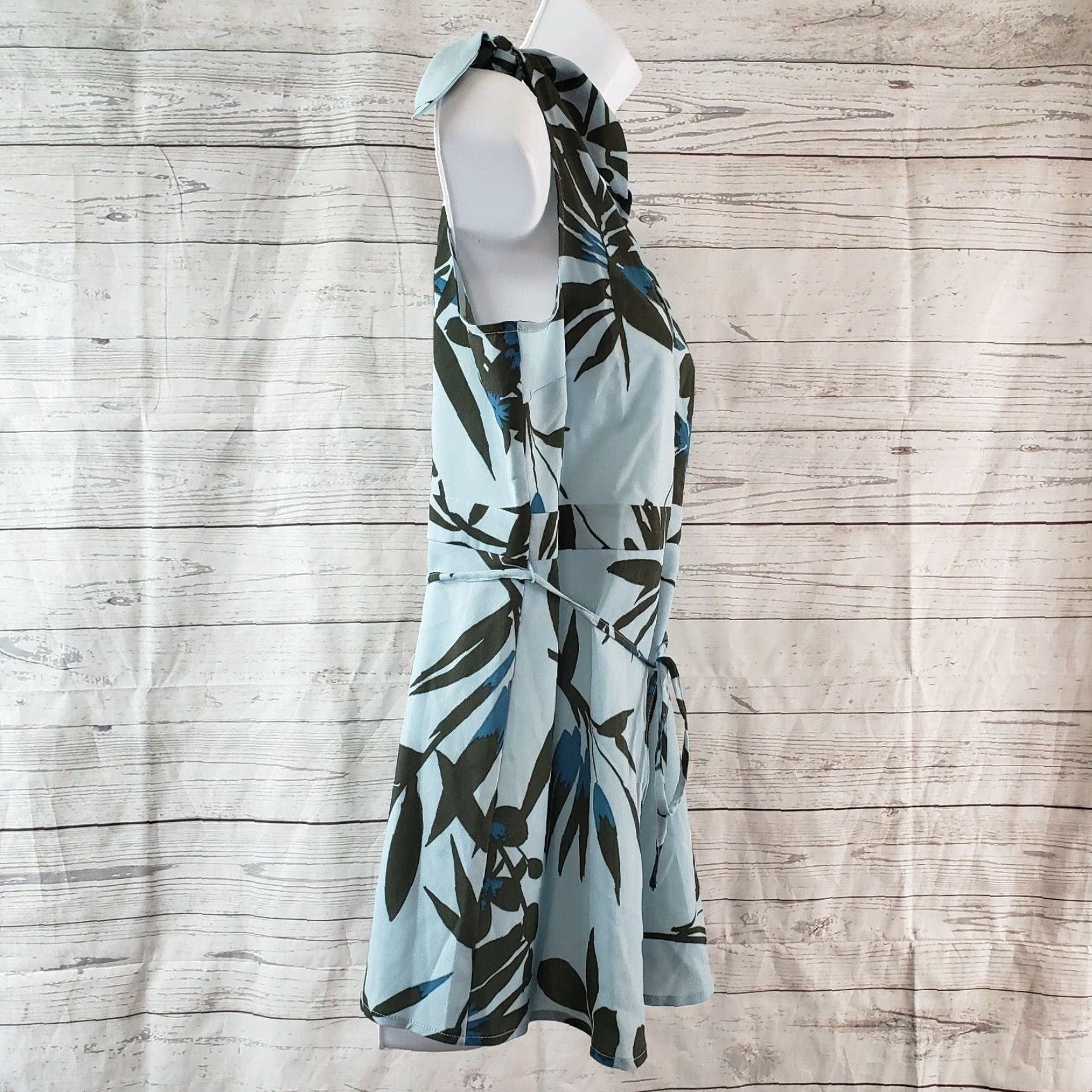 Vintage Motherhood Maternity Womens Floral Top Sleeveless V-Neck Blue Sz Medium Shirt Womens Size M / US 6-8 / IT 42-44 - 4 Thumbnail