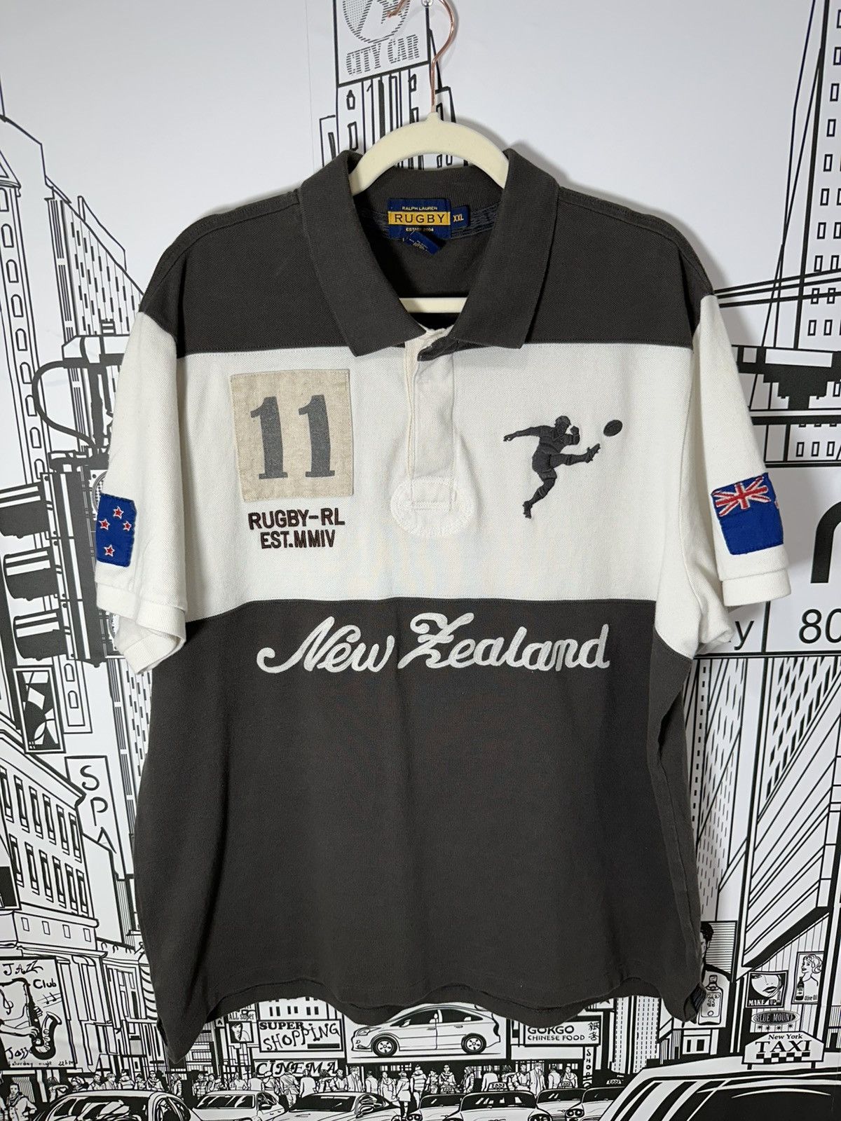 Polo Ralph Lauren Rugby Ralph Lauren New Zealand Kicker Charcoal Grey XXL Size US XXL / EU 58 / 5 - 1 Thumbnail