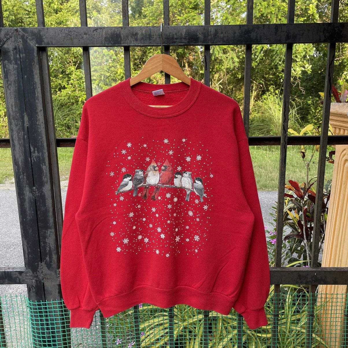 Jerzees 🔥Vintage 90s Jerzees Cardinals Bird Sweatshirts Size US M / EU 48-50 / 2 - 1 Thumbnail