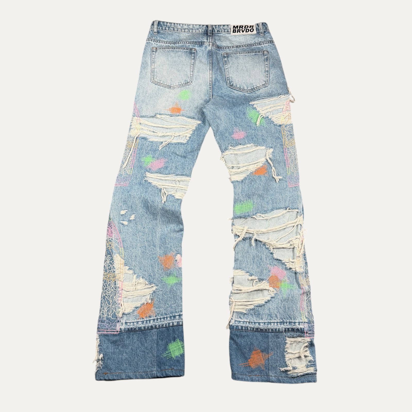 Who Decides War Who Decides War Technicolor Embrodiery Denim Jeans Size US 32 / EU 48 - 2 Thumbnail
