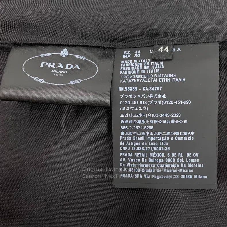 Prada Prada Black sheep wool lapel single-breasted long-sleeved Size 44R - 6 Thumbnail