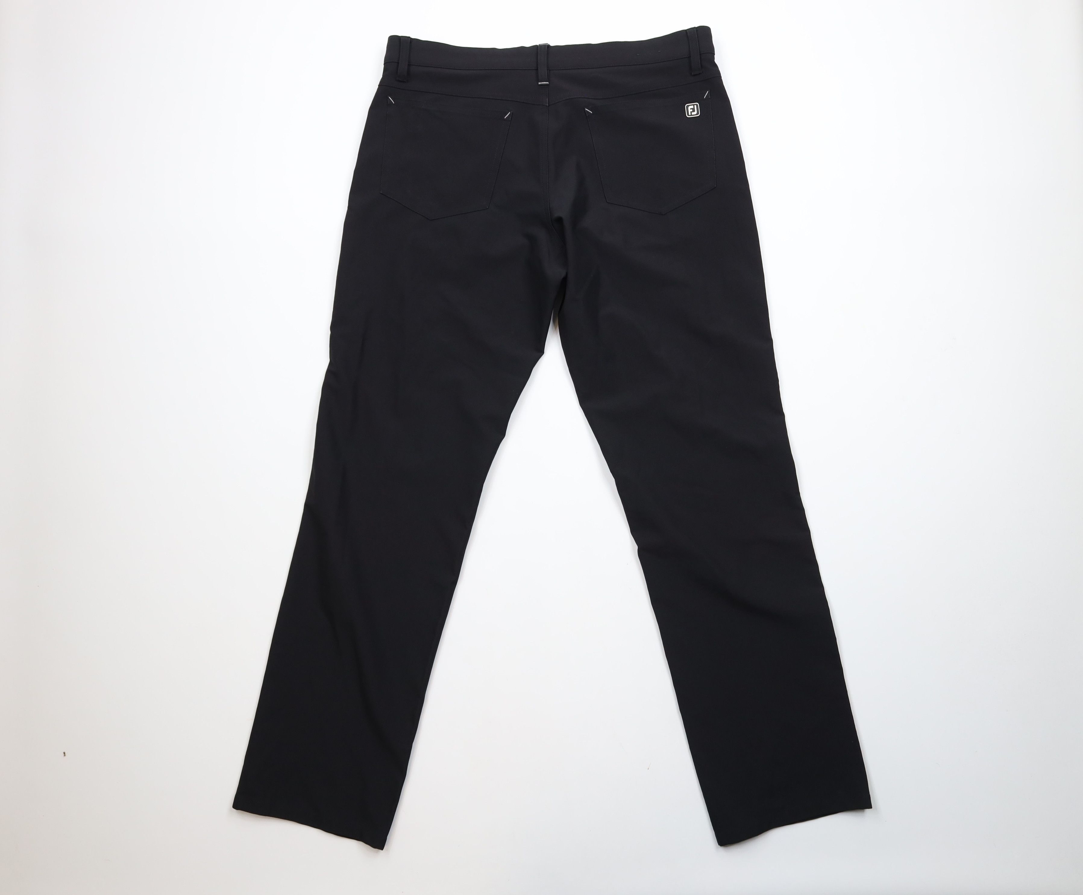 Footjoy × Vintage FootJoy Tech Flat Front Golfing Golf Chino Pants Black Size US 34 / EU 50 - 8 Thumbnail