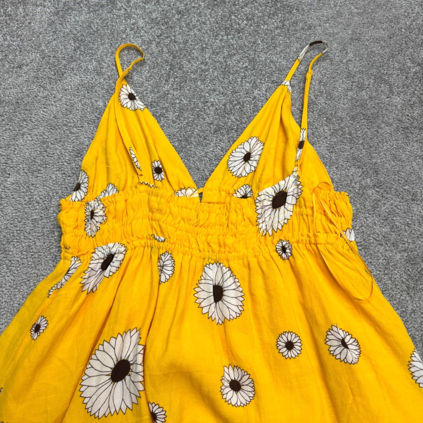 Urban Outfitters Urban Outfitters Fit & Flare A-Line Mini Sun Dress Womens Medium Yellow Floral Size M / US 6-8 / IT 42-44 - 3 Thumbnail