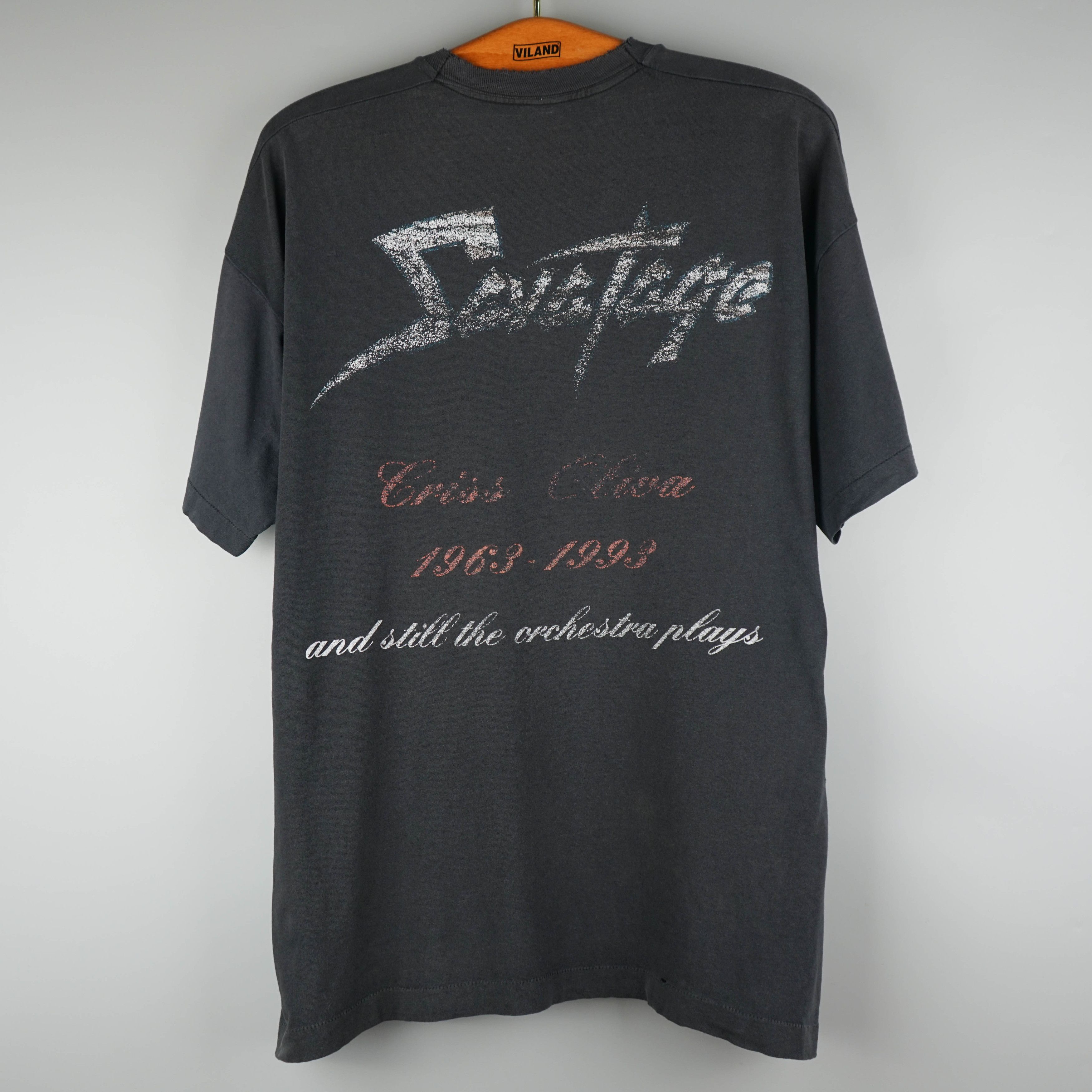 Band Tees × Vintage Vintage 1993 Savatage T-Shirt Distressed Size US XL / EU 56 / 4 - 13 Thumbnail