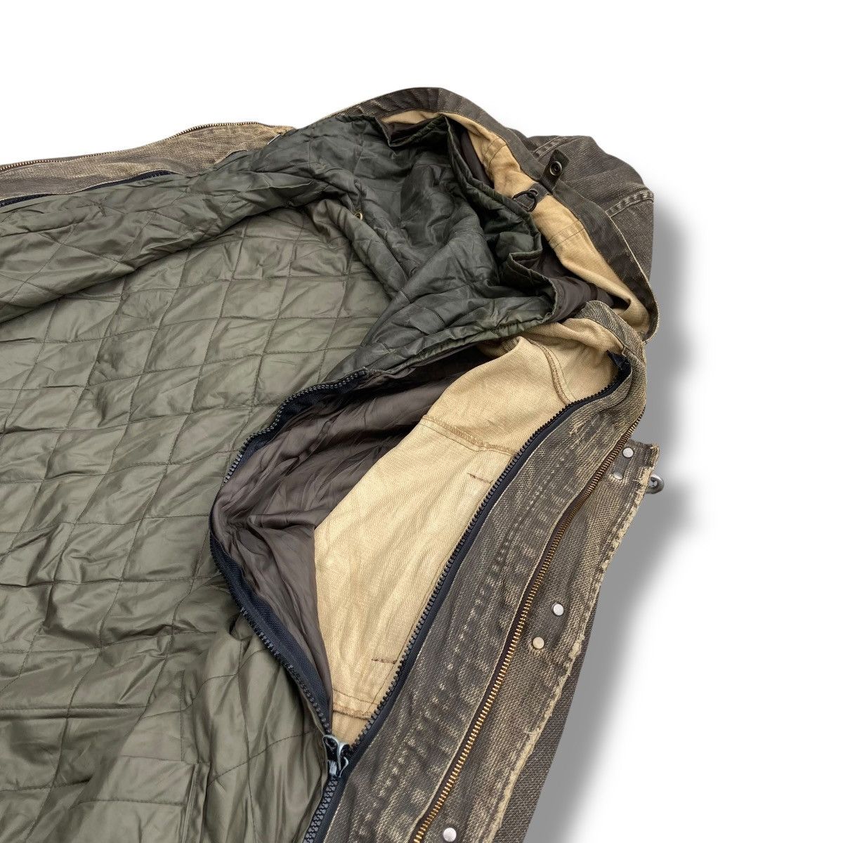 Le Grande Bleu (L.G.B.) 🇯🇵 ALL THE WAY WASHED DENIM DISTRESSED DESTROYED PARKA JACKET Size US M / EU 48-50 / 2 - 13 Thumbnail