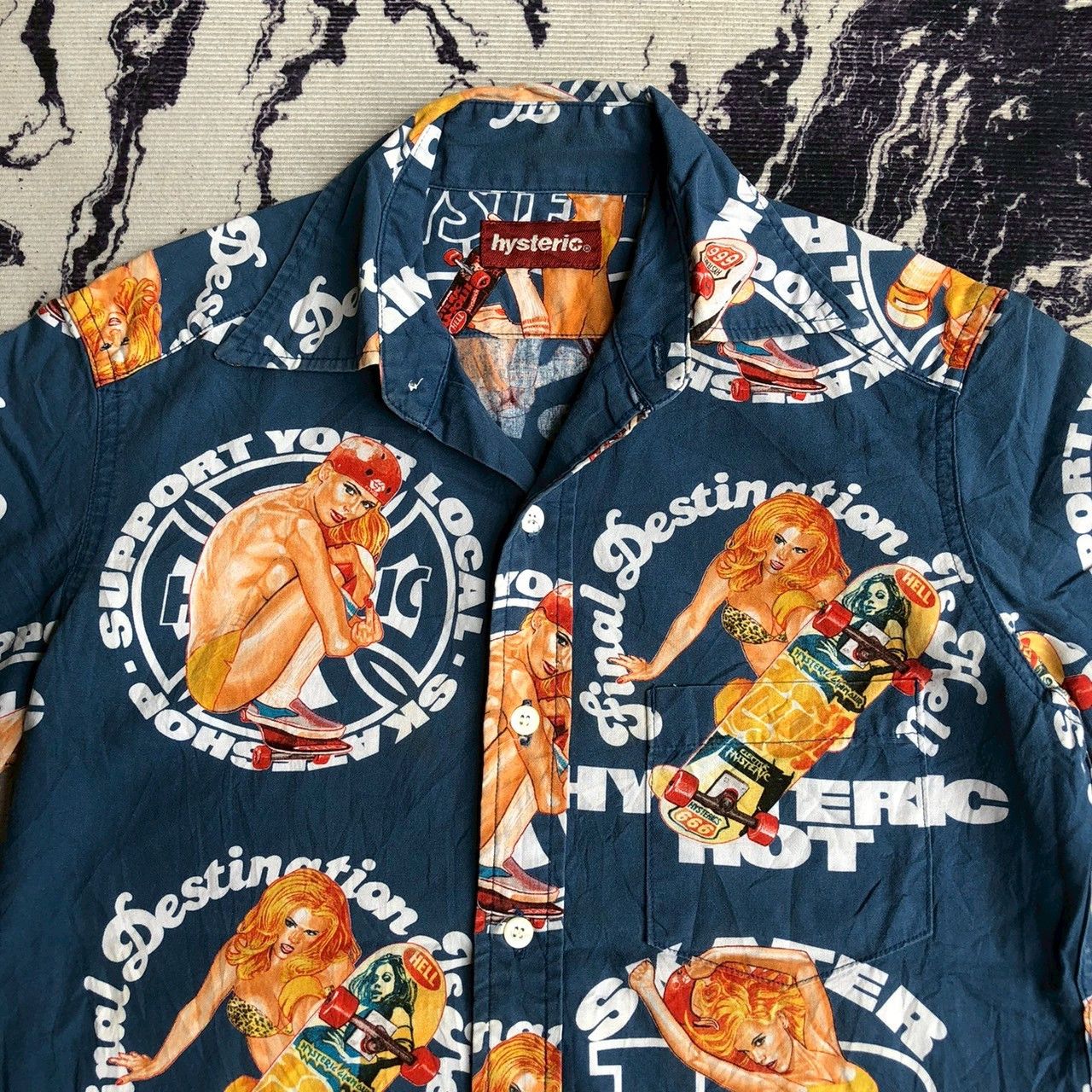 Hysteric Glamour Vintage Y2K Hysteric Glamour All-Over Graphic Shirt Size US S / EU 44-46 / 1 - 2 Thumbnail