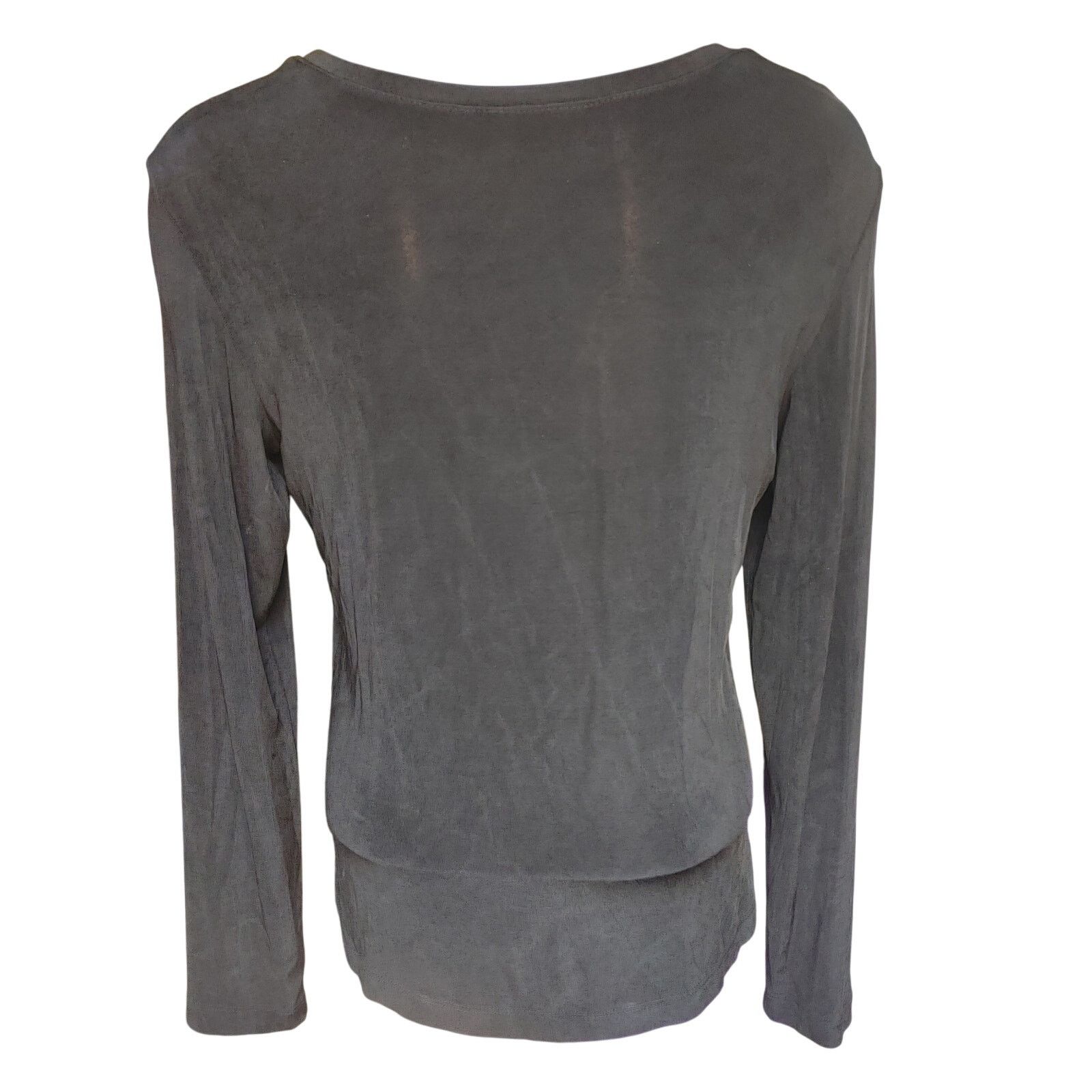 Chicos Chicos Travellers Women 1 Black Velour Ribbed LongSleeve Top Size M / US 6-8 / IT 42-44 - 2 Thumbnail