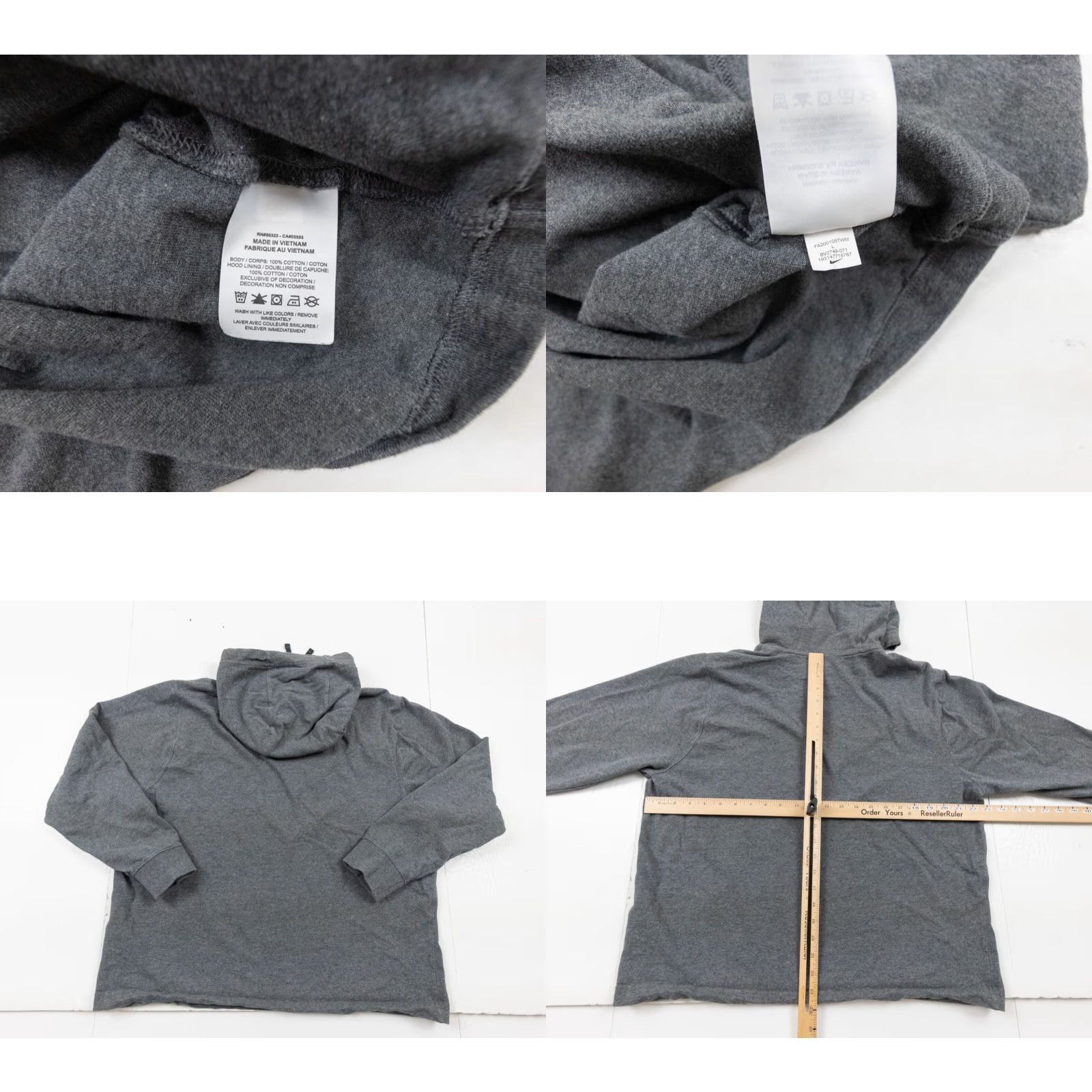 Nike Nike Hoodie Adult Large Gray Pullover Jersey Sweatshirt Swoosh Outdoor Mens Size US L / EU 52-54 / 3 - 8 Thumbnail