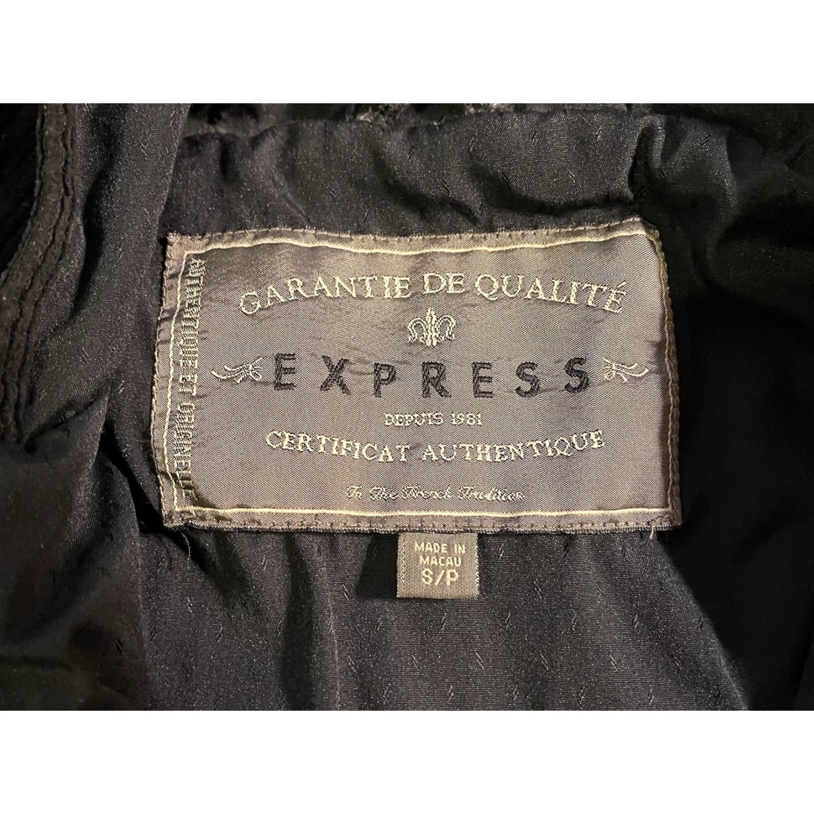 Express VINTAGE Express Corduroy 1/4 Zip Hoodie Anorak Women’s S Black Ribbed 90s Size S / US 4 / IT 40 - 5 Thumbnail