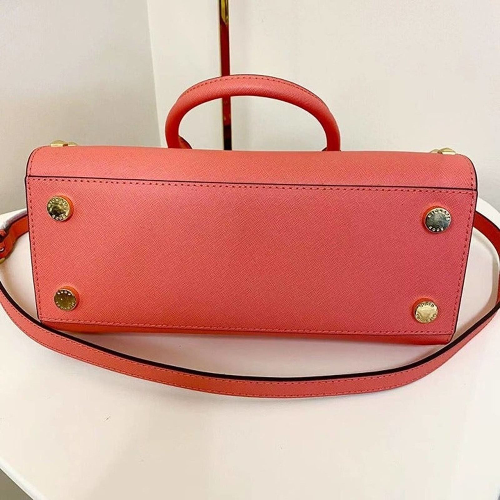 Michael Kors Michael Kors 30T3GSMS2L Selma Studded Medium In PNKGRAPFRUIT Size ONE SIZE - 6 Thumbnail