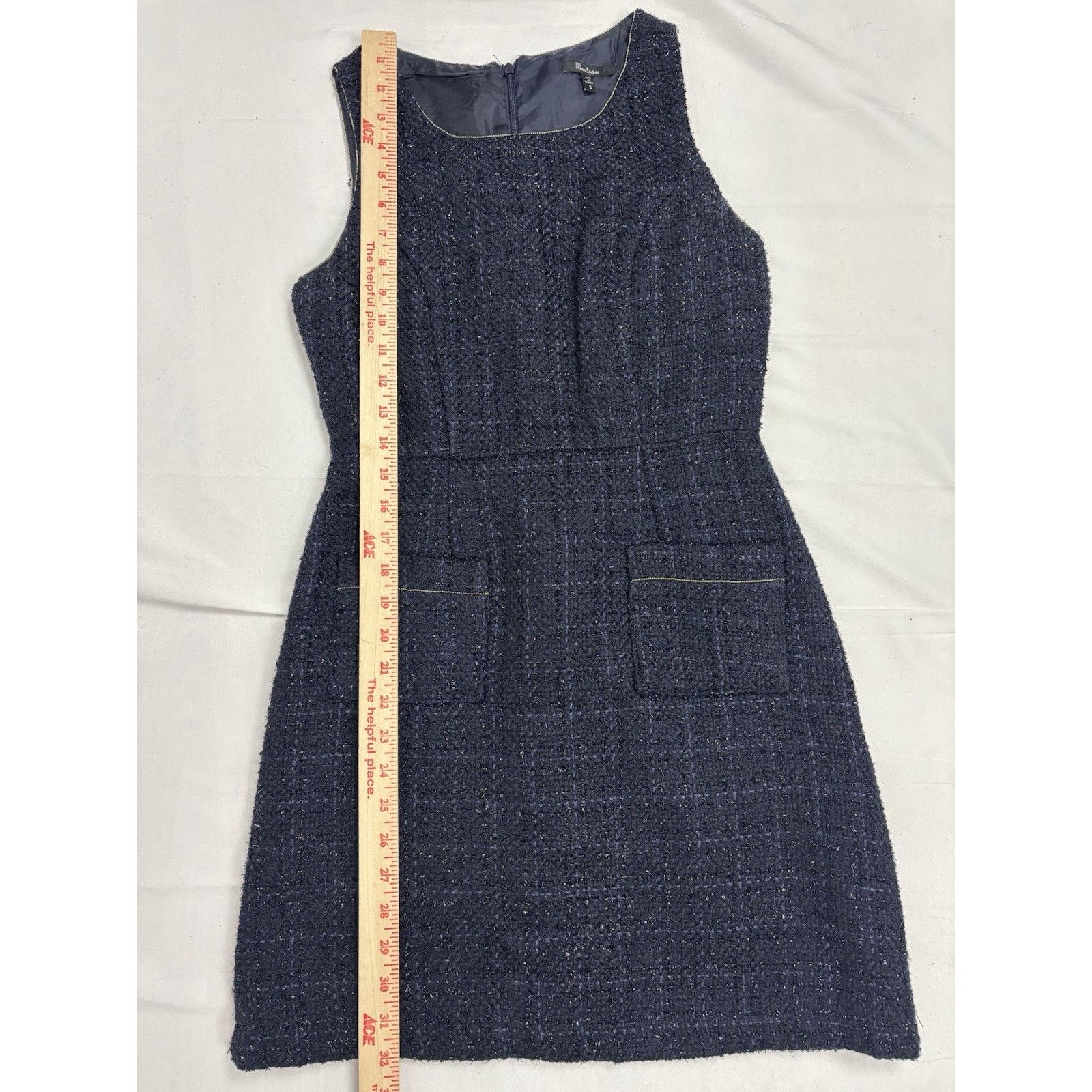 Other Monteau Dark Blue Sparkly Tweed Dress Jumper Sleeveless S Size S / US 4 / IT 40 - 6 Thumbnail