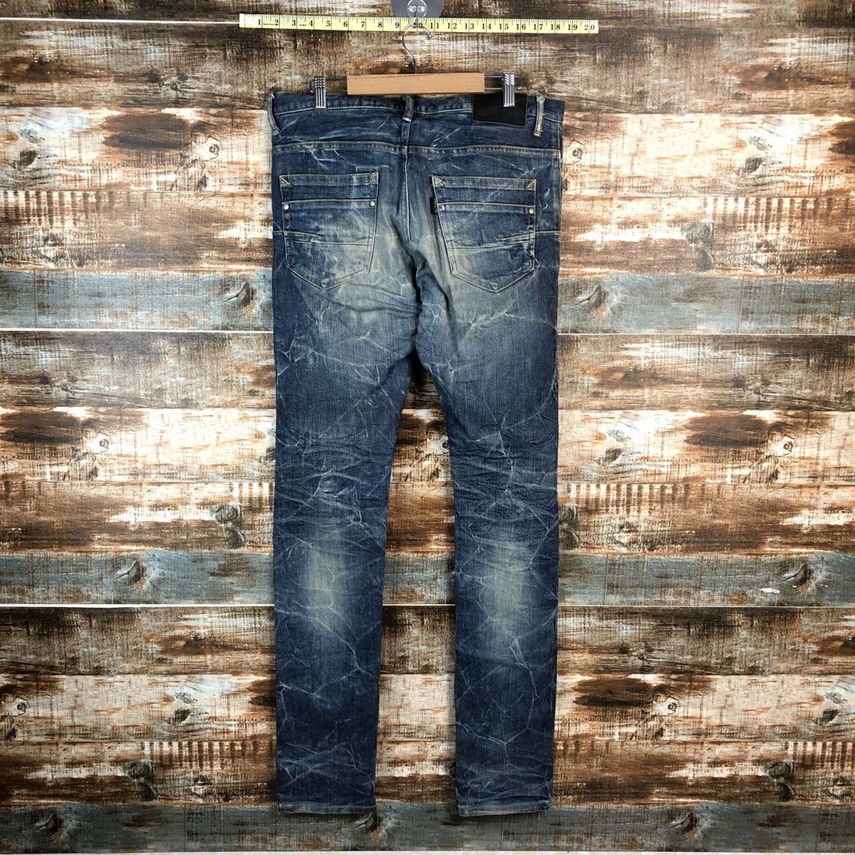 Tornado Mart DL Tornado Mart Blue Distressed Denim Pants #C145 Size US 33 - 13 Thumbnail