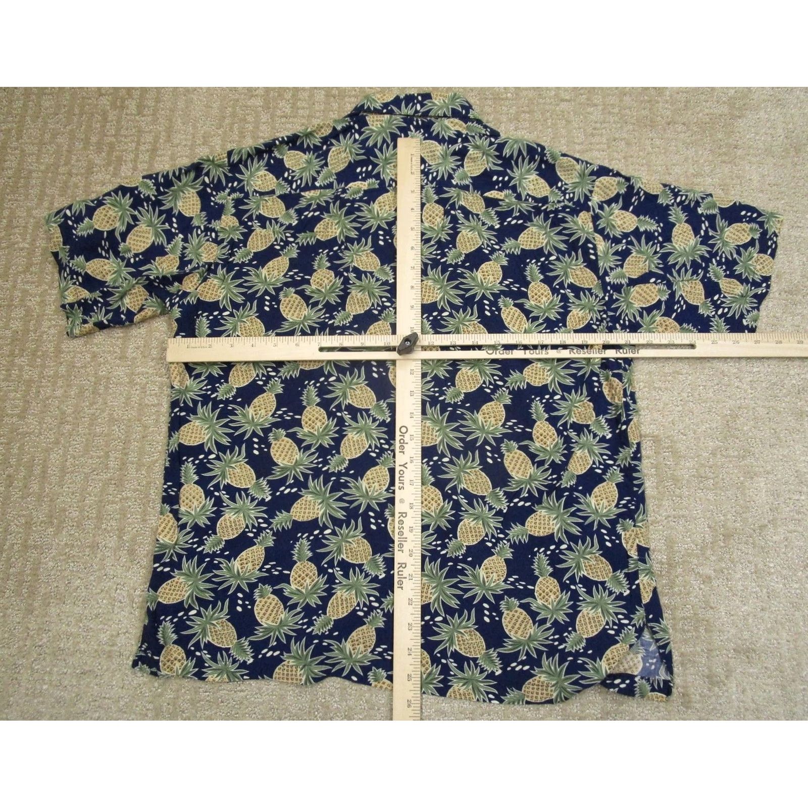 Tori Richard Tori Richard Shirt Men Medium Blue Pineapple Hawaiian Aloha Tropical Button-Up Size US M / EU 48-50 / 2 - 4 Thumbnail