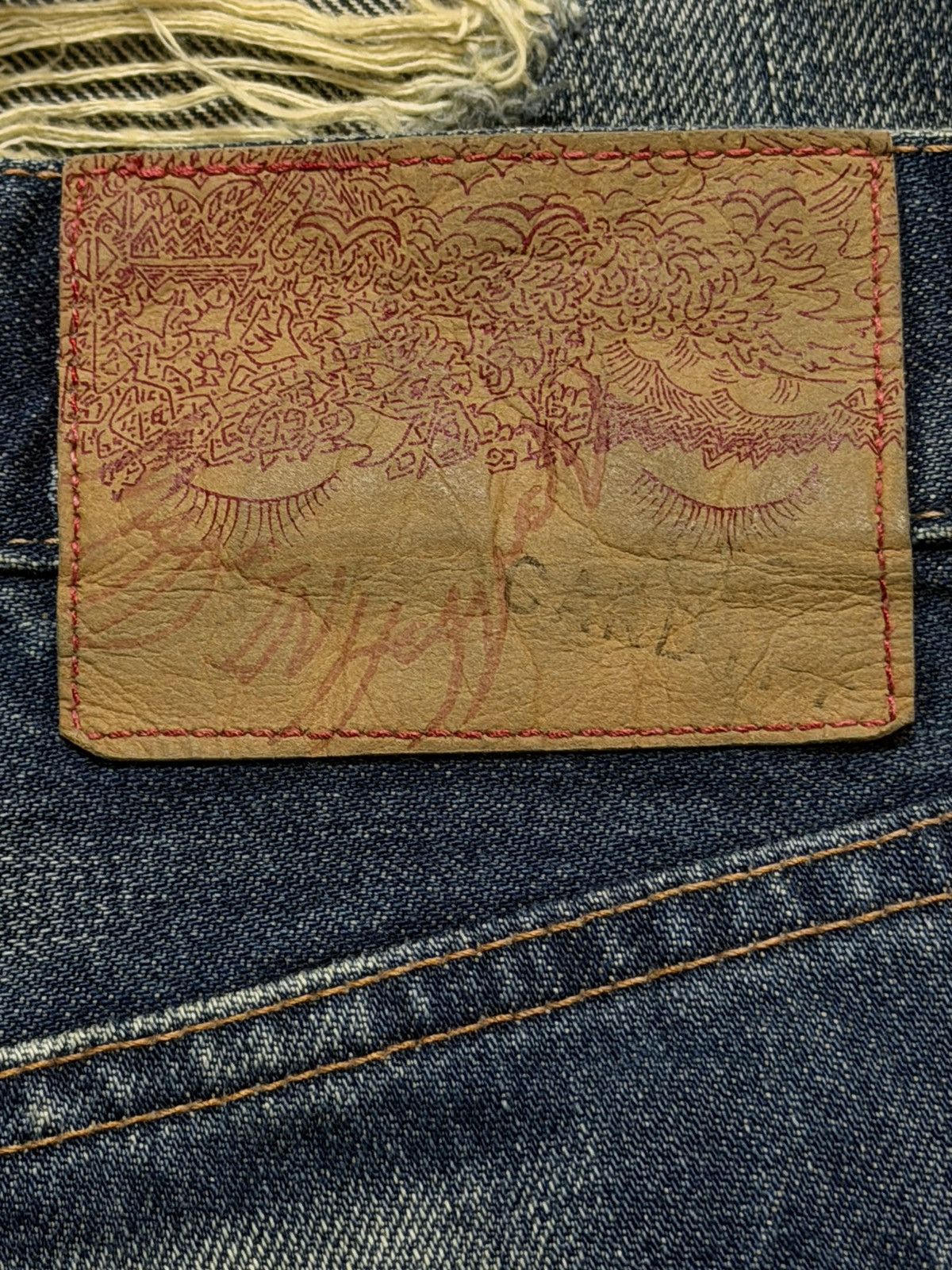 Kapital Vintage 90s Japan Soul Of Freedom Faded Distressed Wide Leg Size US 33 - 6 Thumbnail