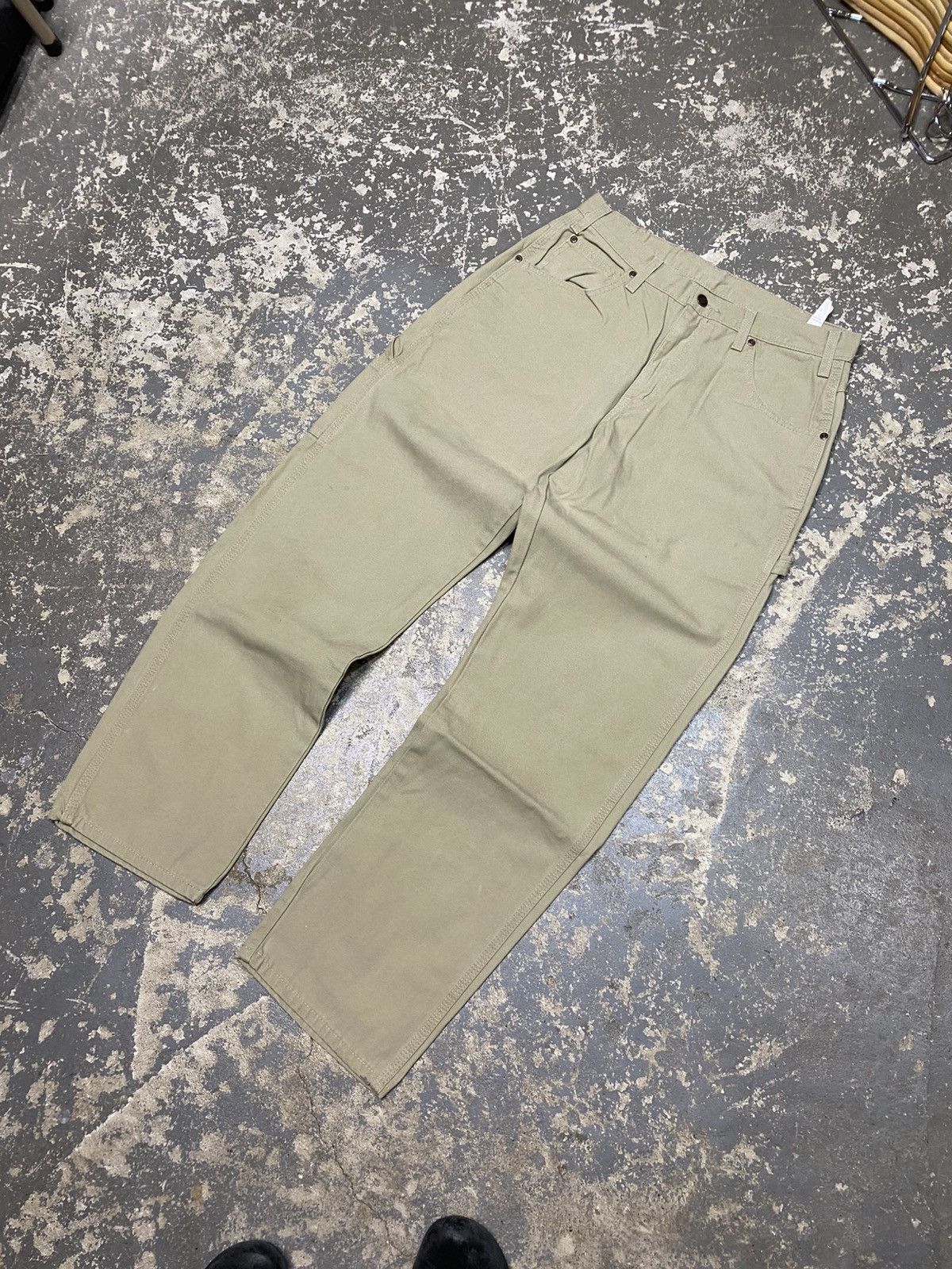 Carhartt × Dickies × Vintage Vintage Dickies Tan Cream Carpenter Baggy Fit Pants Size US 32 / EU 48 - 4 Thumbnail