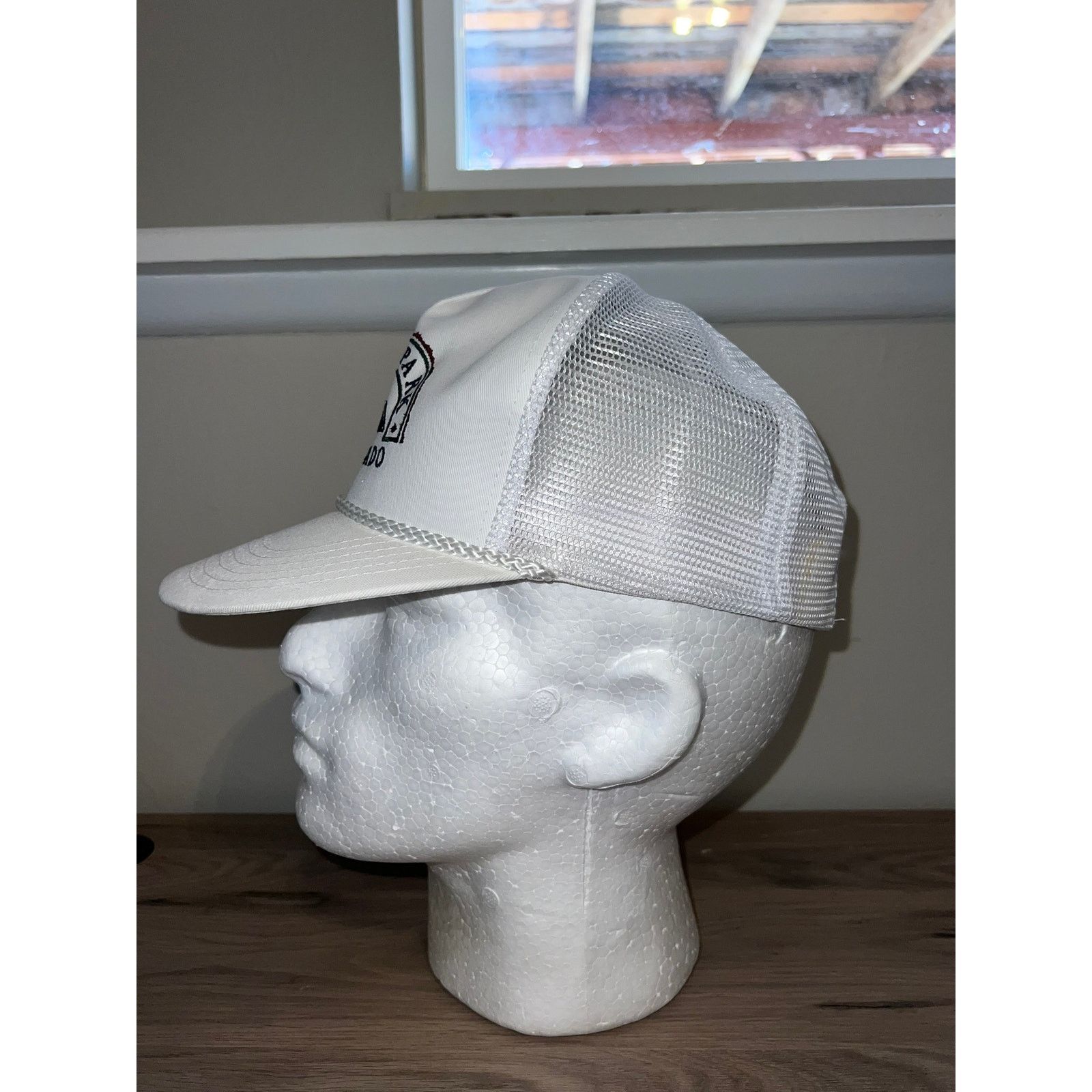 Vintage 90s Vintage Estes Park CO White Trucker Hat Snapback VTG OS Size ONE SIZE - 3 Thumbnail