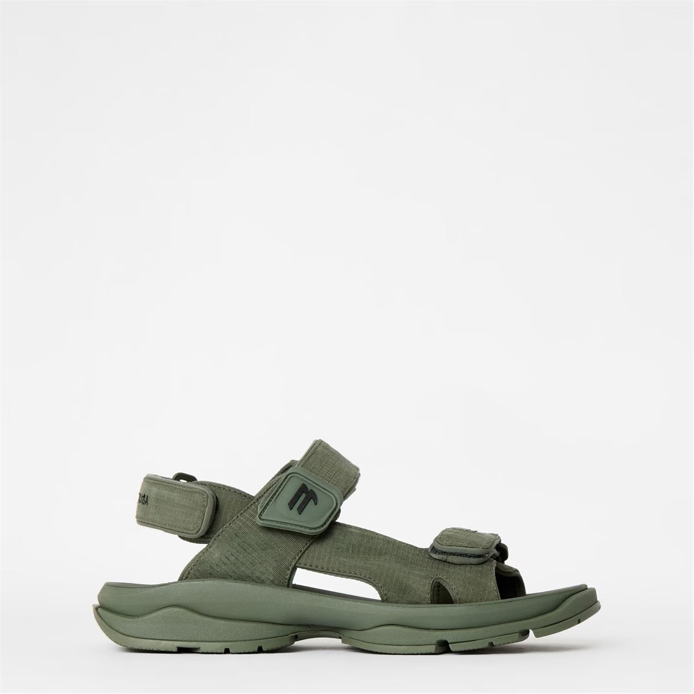Balenciaga o1g2r1mq0226 Flat Sandals In Kaki Size US 7 / EU 40 - 1 Thumbnail