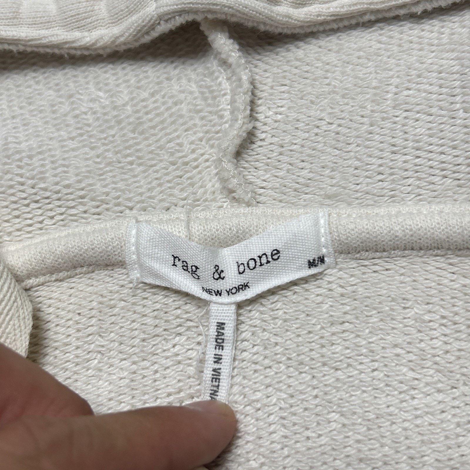 Rag & Bone Rag & Bone Distressed Crop Hoodie Women Oversize Med Sweater Size M / US 6-8 / IT 42-44 - 3 Thumbnail