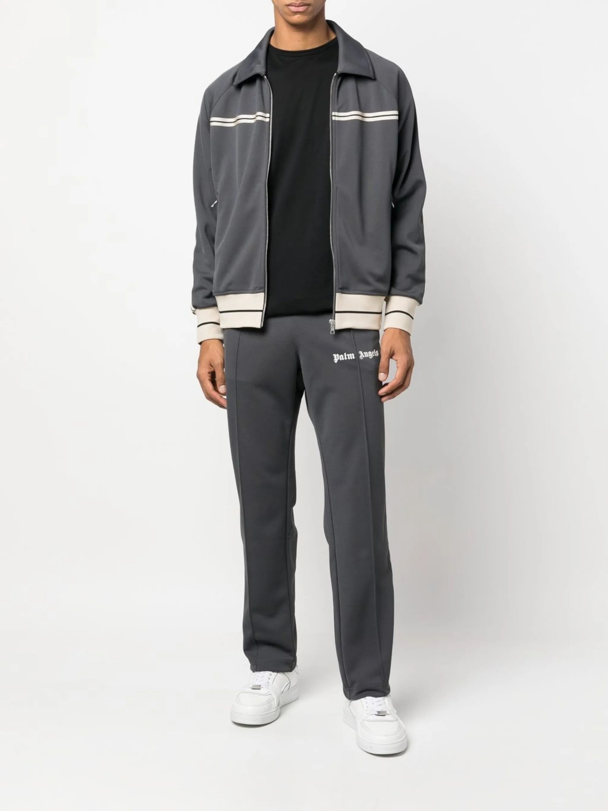 Palm Angels o1gr1nt0425 Mini Tape Track Jacket in Dark Grey Size US S / EU 44-46 / 1 - 2 Thumbnail